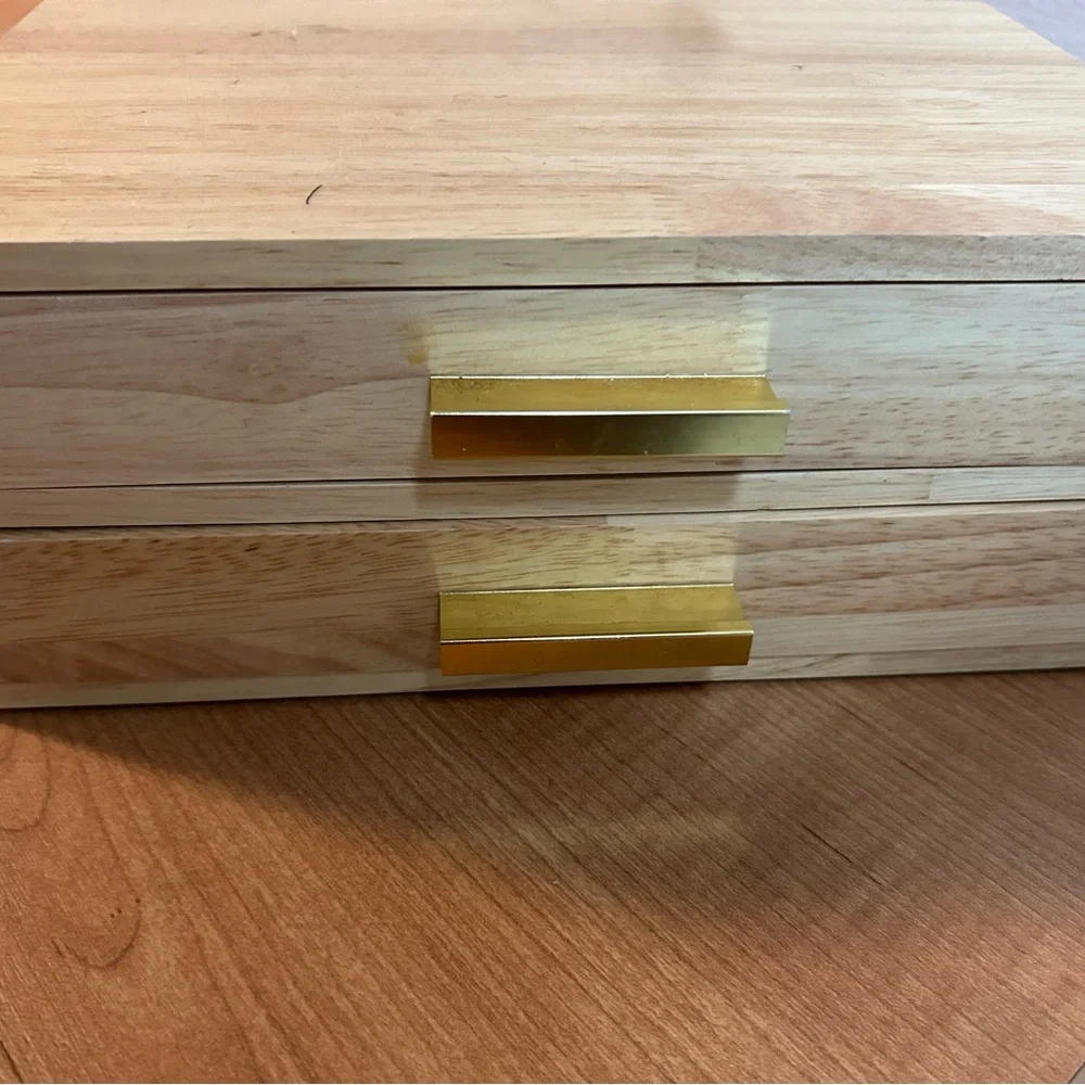 Two drawer wood organizer jewelry box